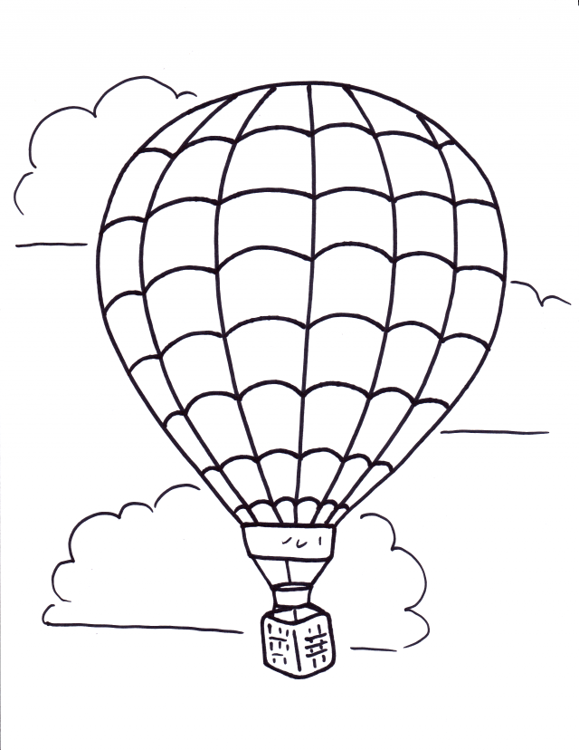 Plansa de colorat cu Balon Zburator 68 65